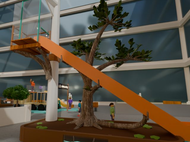 Living trees carry the slides